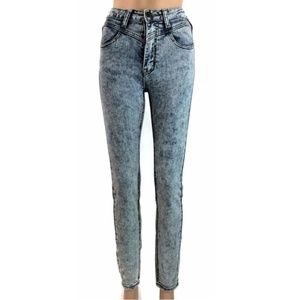 Machine Jeans Skinny High Waist Distressed Denim